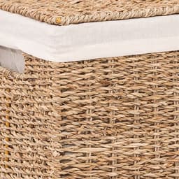 5Five Wasmand - riet - met deksel - rechthoekig - 38 x 23 x 55 cm - 40 liter — thumbnail 5