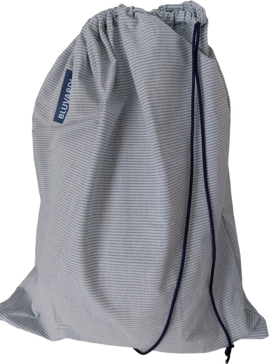 Bluvardi Katoenen waszak -XL - met trekkoord - Plage-Blauw — afbeelding 1