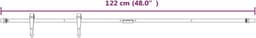 vidaXL - Ophangset - voor - minischuifdeur - 122 - cm - koolstofstaal - wit — thumbnail 5