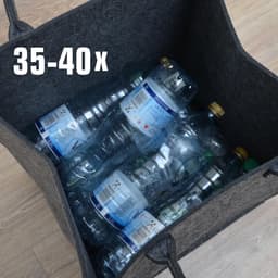 Gerecycled Vilt: 100L Wasverzamelaar 43x38x60 - XL Vilten Tas - Wasmand Opvouwbaar Groot Badkamer — thumbnail 4