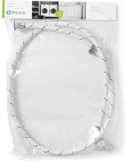 Nedis Nylon Toevoerslang - 3/4'' - 3/4'' - 10 Bar - 1.50 m - Toepassing: Schotel / Wasmachine - Nylon - Rood / Wit — thumbnail 3
