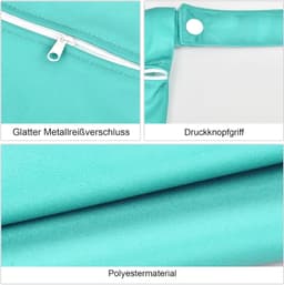 Grote en Kleine Waterdichte Waszak voor Reizen met Handvatten voor Vuile en Nat Kleding (Lichtblauw Verloop) — thumbnail 5