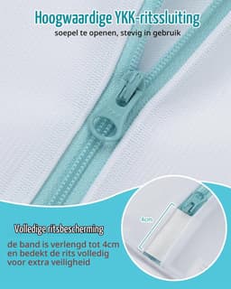 Set van 2 Mesh Waszakken voor Delicate Kleding, 30x40cm Waszakken voor Wassen en Beschermen — thumbnail 5