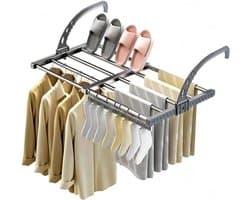 DYVNS® Wasrek Hangend Trapgat - Droogrek Ophangbaar - Voor Radiator, Deur, Balkon - Uitschuifbaar 38-55 cm