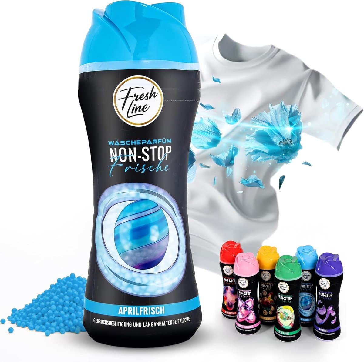 Fresh Line® - Wasverfrisser (3 pack) - April Fris - Wasparfum - Geurparels - 3 x 300 g — afbeelding 1