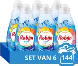 Robijn - Vloeibaar Wasmiddel - Klein & Krachtig - Morgenfris - 6 flessen 144 wasbeurten - Voordeelverpakking — thumbnail 1