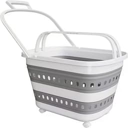 Wasmand met Wielen – Opvouwbare Wasmand met Grote Capaciteit – Ruimtebesparend en Verrijdbaar – Compacte Wasmand voor Badkamer en Wasruimte — thumbnail 5