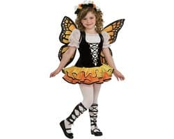 Officiële meisjes Monarch vlinderkostuum meisjes one size