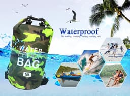 Pakzak, drijvende droogrugzak, strandtas, lichte droogzak voor strand, boottochten, vissen, kajakken, zwemmen, rafting, camping, 5 l, 10 l, 15 l, 20 l, 30 l — thumbnail 5