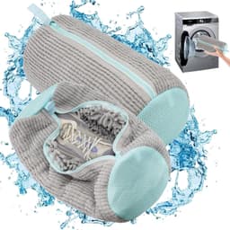 Schoenwaszak - Grijs - 39 x 19 cm - Met 360° Reinigingsfleece - Voor Gym- en Sportschoenen — thumbnail 1
