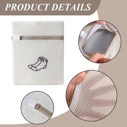 Set van 5 Waszakken voor Sokken, Beschermende Waszakken voor de Wasmachine, Ideaal voor Delicate Kledingstukken en Ondergoed — thumbnail 4