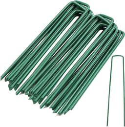 Tuingrondankers - Haringen nietjes - Ondergrond vastzetten - Roestwerend staal - 20 stuks 15 cm - Groen — thumbnail 1