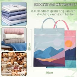 Reiswaszakken Set van 2, Ideaal voor Sport, Vakantie en Camping - Met Rits voor Vuile Kleding, Roze en Zwart — thumbnail 5