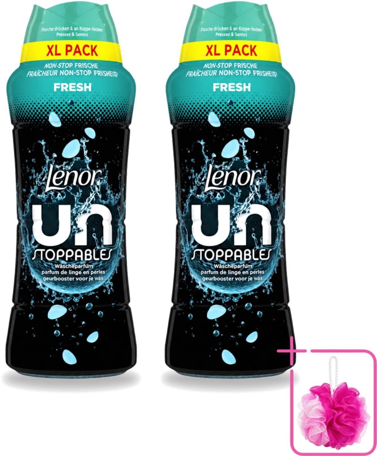 2 x Lenor Unstoppables - Geurbooster - Fris - Non-Stop Frisheid - Grootverpakking - Bulkverpakking - Geurbooster - Douchemop - Frisheid — afbeelding 1