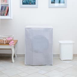 Afdekking voor wasmachine en wasdroger voor binnen, waterdichte afdekking met ritssluiting, stofbescherming, voor gebruik binnenshuis, 65 x 55 x 85 cm — thumbnail 5