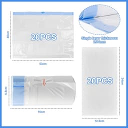 40 stuks toiletzakken met absorberende pads, toiletstoel, bedpanneninzetstukken, camping, draagbare wc-inzetstukken, toilet, poepzakken, hygiënische zakken, vuilniszakken, campingtoilet voor — thumbnail 2