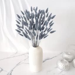 Gedroogde bloemen, konijnenstaart, grijs, natuurlijke droogbloemen, gras, konijnenstaart, gedroogde bloemen, decoratief voor thuis, tafel, bruiloft, vaas, feest — thumbnail 2