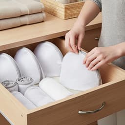 Ondergoed wasnet set, 4-delig voor wasmachine, ideaal voor delicate kleding en lingerie (19x17 cm), beschermt kwetsbare stoffen tijdens het wassen — thumbnail 2