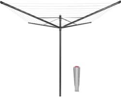 Brabantia Lift-O-Matic Droogmolen - met Metalen Grondanker - 50 m - Anthracite