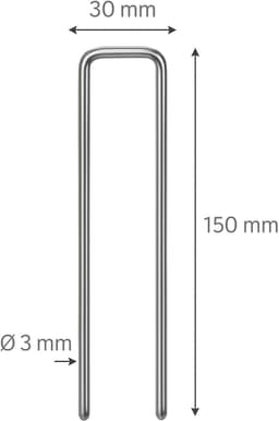 Grondankers Verzinkt Staal 100 Stuks 150x30mm Diameter 3mm — thumbnail 3