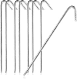 XL Grondankers van Massief Staal - 8 Stuks J-Vormig 42 cm — thumbnail 1
