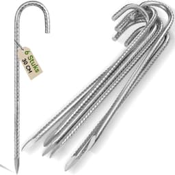 30cm Heavy Duty Grondpinnen voor Tenten en Trampolines (6 Stuks) — thumbnail 1