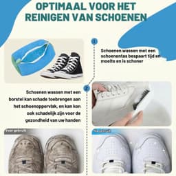 Herbruikbare Waszak voor Schoenen - Wasnet voor Wasmachine - Sneakers Wassen - Blauw — thumbnail 3