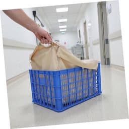 Large Commerciële Waszak met Ijzeren Waswagen Vervangzak Hoge Rechthoekige Liner Zware Stof Wasmand Organizer voor Hotel Professioneel Gebruik — thumbnail 4