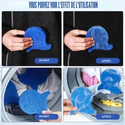 YAGXIG Huisdierhaarverzamelaar - Wasmachinepluizenballen - Herbruikbare wasmachineballen - Geschikt voor kleding en wasmachines - Blauw - Set van 10 — thumbnail 4