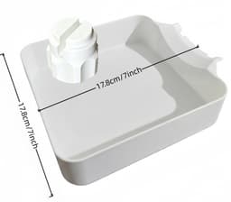Universele Lekbak Wasmachine - 4-Delige set - Opvangbak Tegen Lekkage - 17.8 x 17.8 cm - Afvoerbak voor Wasmachine en Vaatwasser - Eenvoudig te Installeren - Kunststof - Bescherm de Vloer - Wateropvang - Voor Appartementen,Huurwoningen - Wit — thumbnail 5