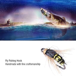 40 stuks vliegenvissen krullend levensechte vliegenvissen vliegen forel haken vliegvissen kit box voor zoutwatervissen — thumbnail 2