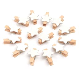 Houten wasknijpers ster - Christmas - 35 mm - 100 stuks - Bruin — thumbnail 1