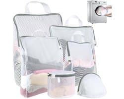 Unyqoos® Set van 6 veelzijdige wasnetten in diverse maten voor optimale kledingbescherming