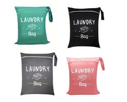 Set van 4 - Grote reiswaszakken - Waterdicht met handvatten - Wasbaar - Geschikt voor op reis - Geschikt voor nat en droog gebruik - Voor zwemkleding, sportkleding, wasgoed, zwembad, studentenkamers, enz. — afbeelding 1