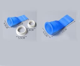 Rfdichtring - 4 stuks - Rioolafdichtingen - Vloerafvoer - Siliconen - Toepasbare buisbinnendiameter 40-50 mm - Afvoerbuis afdichting - Afvoerplug wasmachine - Voor thuis, keuken en badkamer - Blauw — thumbnail 5