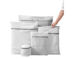 LUKARDIE® Wasnetten Set 5-delig | Fijnmazig voor BH Lingerie Schoenen | Ritsbescherming | Wit — afbeelding 1