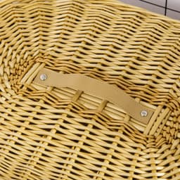 Waskorf, Met Deksel, Geschikt voor Kleding en Speelgoedopslag, Geschikt voor Slaapkamer en Badkamer, 51×38×57 cm, Houtkleur, Rieten — thumbnail 5