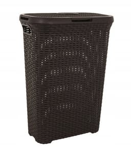 Curver Wasmand 40L Smal, Natuurlijk Design, Donkerbruin — thumbnail 1