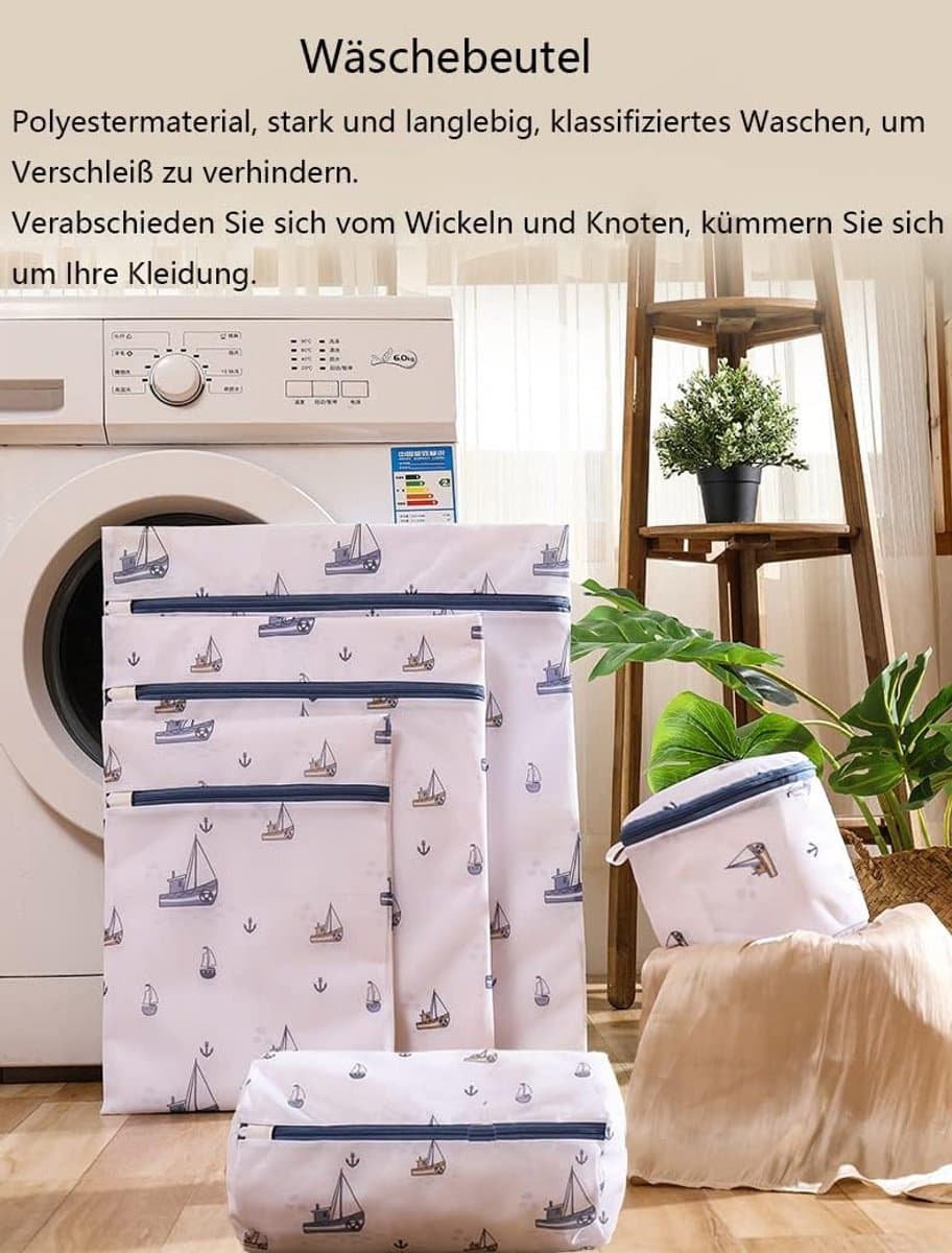5x Wasmachinewasnetten - Set Fijne & Grove Machinewasbescherming — afbeelding 1