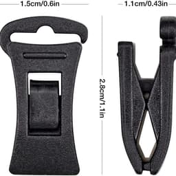 Sokken clips - Sokkenhouders - 40 stuks - 2,8 cm - Antislip Wasknijpers - Waslijnknijpers - Zwart — thumbnail 2