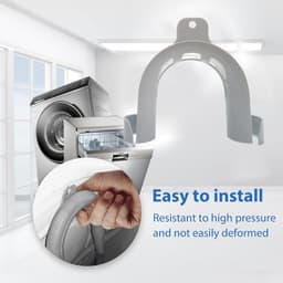 4 vaste beugels, universele ophangbeugel voor afvoerleidingen, wasmachines, vaatwassers, slanggeleiders, wasmachineaccessoires, wasmachine-afvoeradapters, antiknikbeschermingsslangen — thumbnail 5