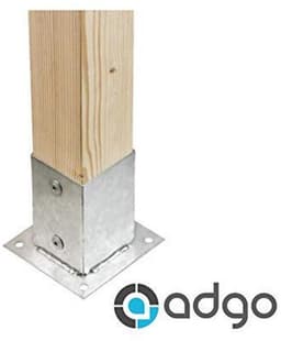 Vierkante Ankerbeugel voor Posten 120 x 120 mm - Gegalvaniseerde Staalbasis voor Concreet, Hekken, en Tuinhuisjes — thumbnail 3
