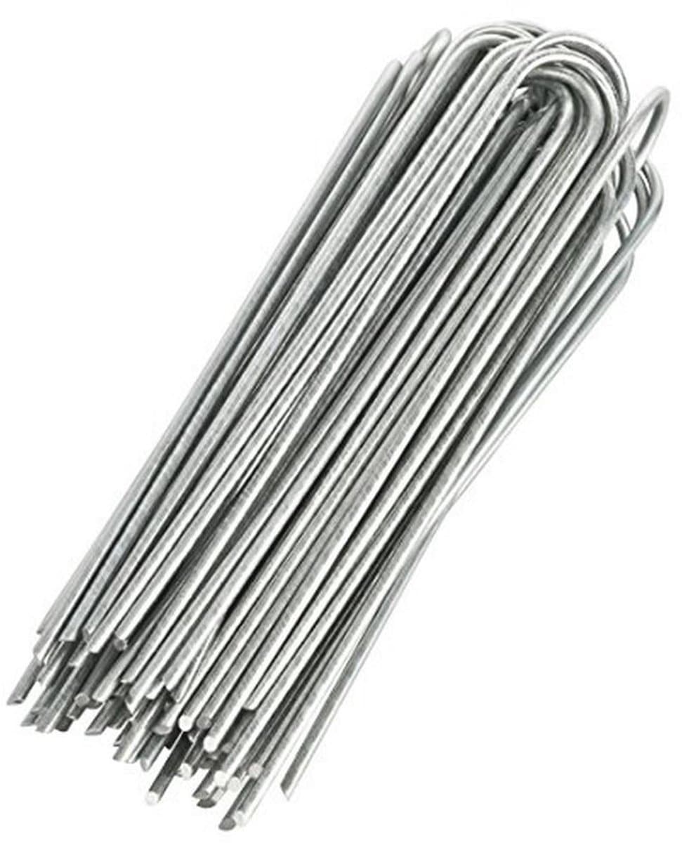 GardenMate 200 Grondanker GEGALVANISEERD staaldraad 200mm lang 25mm breed Ø3,8mm - Ronde kop - Voor extreem harde grond — afbeelding 1