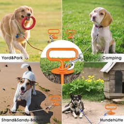 Grondanker voor honden - Stevige hondenanker tot 220 lbs voor tuin, strand en gazon — thumbnail 5