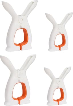 Set van 4 - Handdoekclips voor strandstoelen - Kledingclips - Windbestendige kledingclips voor balkon - Stevige clips - 2 grote en 2 kleine clips (oranje) — thumbnail 1