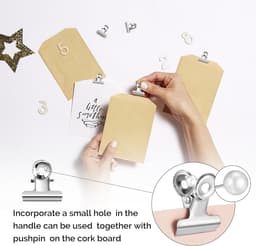 50x Kleine Bulldog Clips Zilver - Briefklemmen 22mm voor Klemmen, Tekeningen en Knutselwerk — thumbnail 5