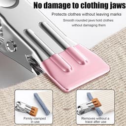 Set van 12 RVS Klemmen voor Kleding met Haken - Winddichte Kleuren Kledingknijpers - Stevige Kledingclips voor Buiten - Ideaal voor Kledinglijn, Chipzakken en Voedsel — thumbnail 5