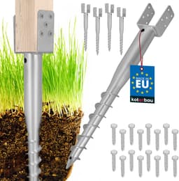 KOTARBAU - Stalen Grondanker - 81 x 710 mm - Schroefmontage - Set van 4 — thumbnail 1