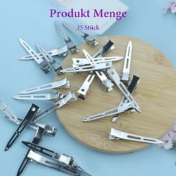 35 Stuks Zilveren Krokodillenklemmen voor Haar - 5.5 cm Metalen Speldjes voor Kapsels en Knutselen — thumbnail 4