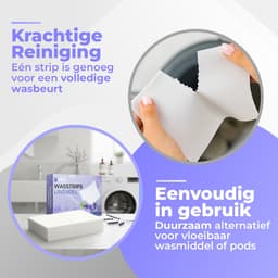 Syllio Wasstrips - 100 Wasbeurten - Lavendel Wasstrips - Wasmiddeldoekjes - Wasdoekjes - Laundry Strips — thumbnail 2